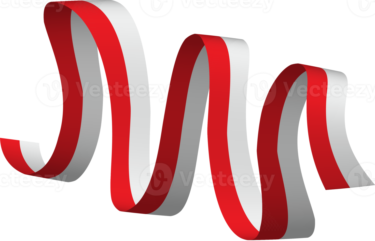 Indonesia flag ribbon flutter png