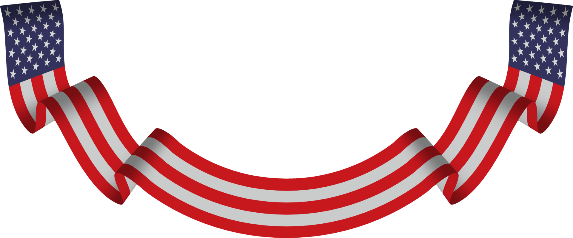 American Flag Ribbon 10170899 Png