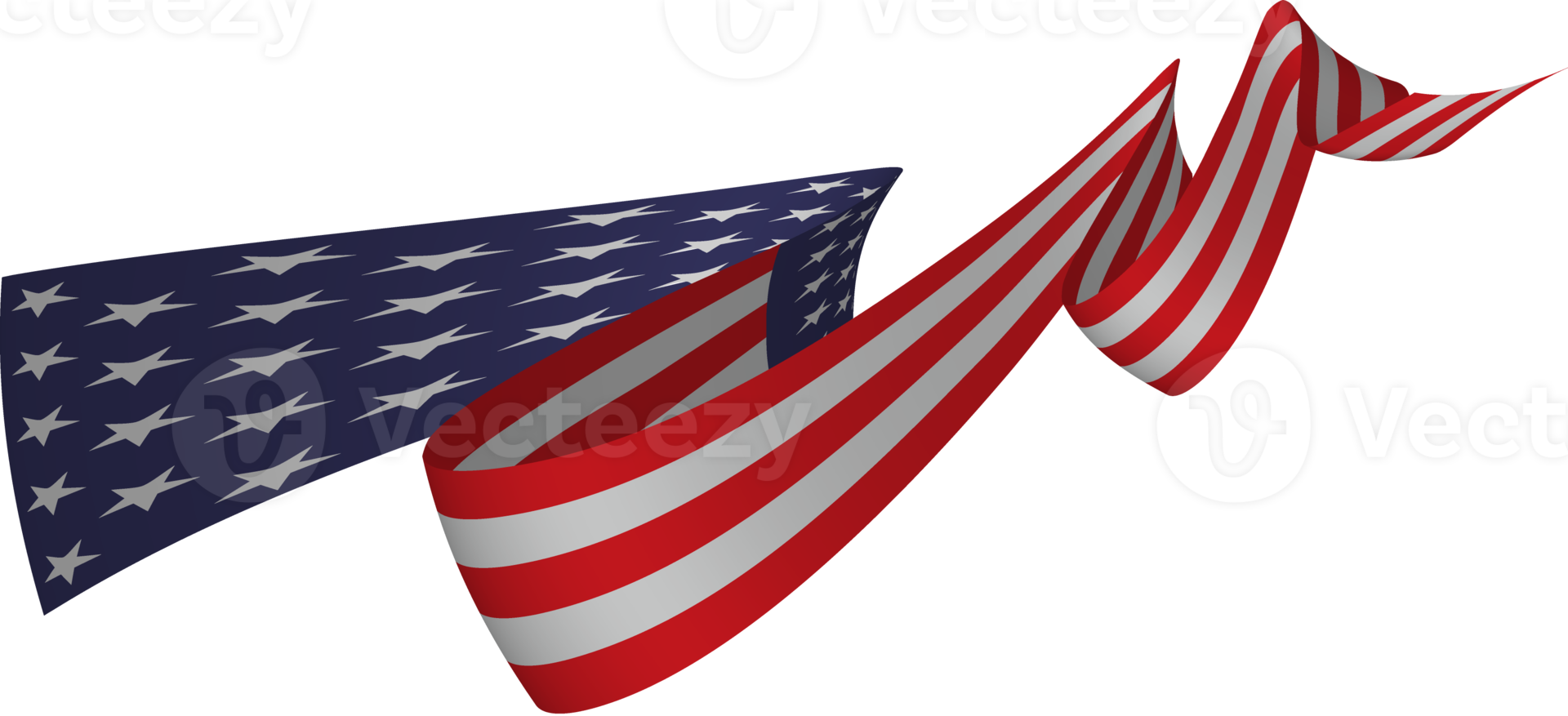 American flag ribbon png