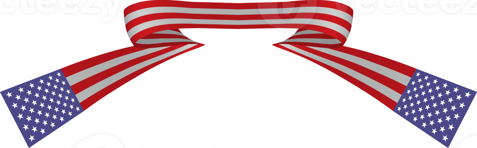 American flag ribbon png