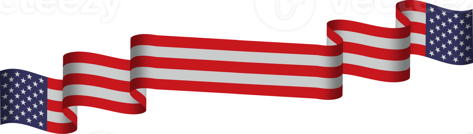 American flag ribbon png
