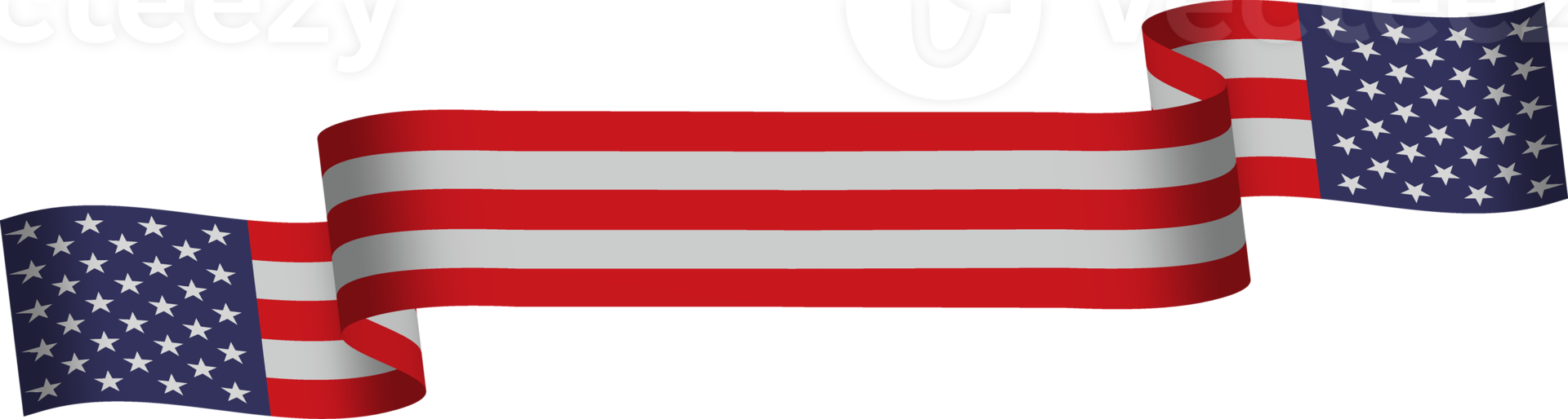 American flag ribbon 10170909 PNG