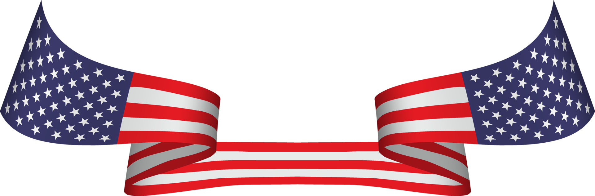 American flag ribbon 10170910 PNG