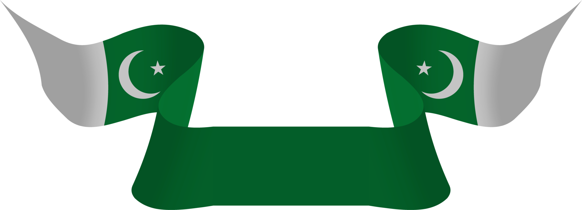 Pakistan flag ribbon png