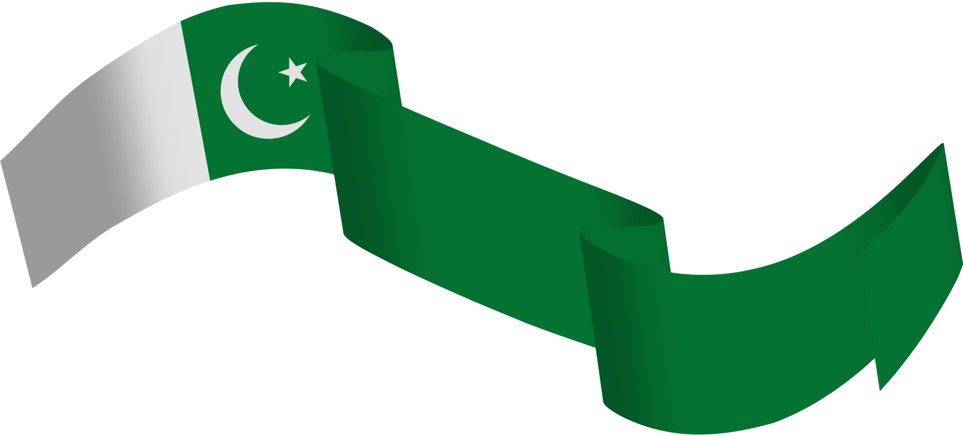 Pakistan flag ribbon png