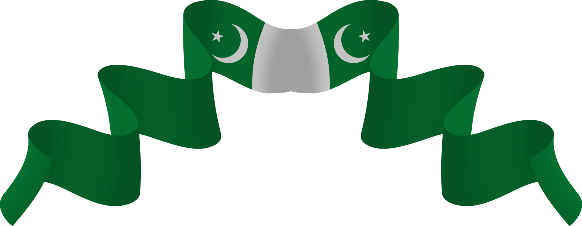 Pakistan flag ribbon png