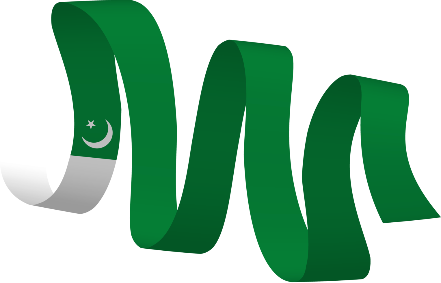 Pakistan flag ribbon png