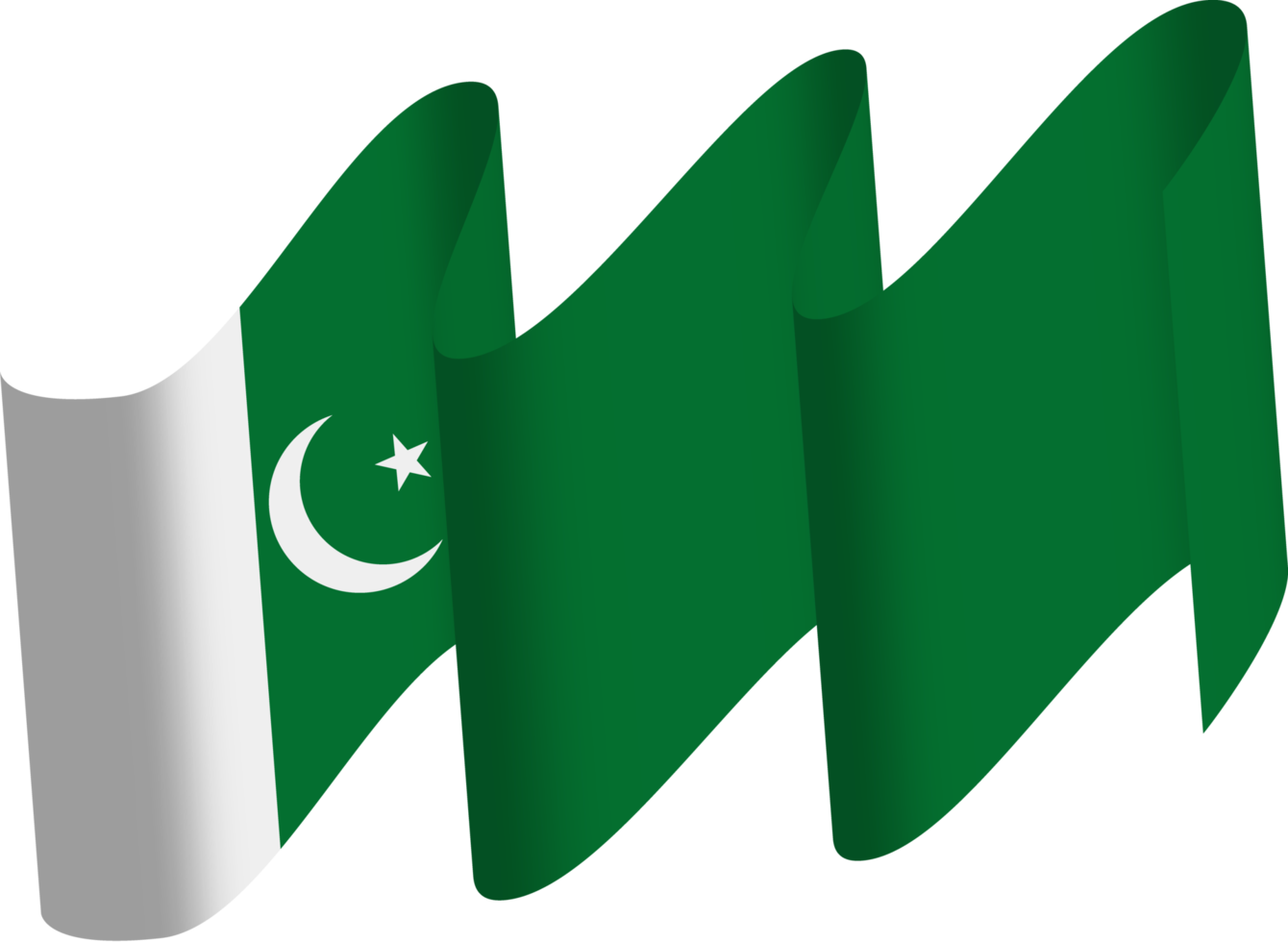 Pakistan flag ribbon png