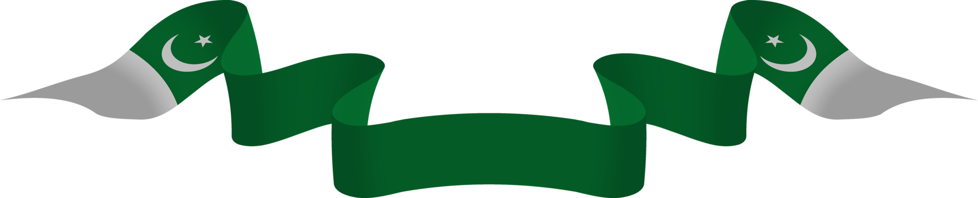 Pakistan flag ribbon png