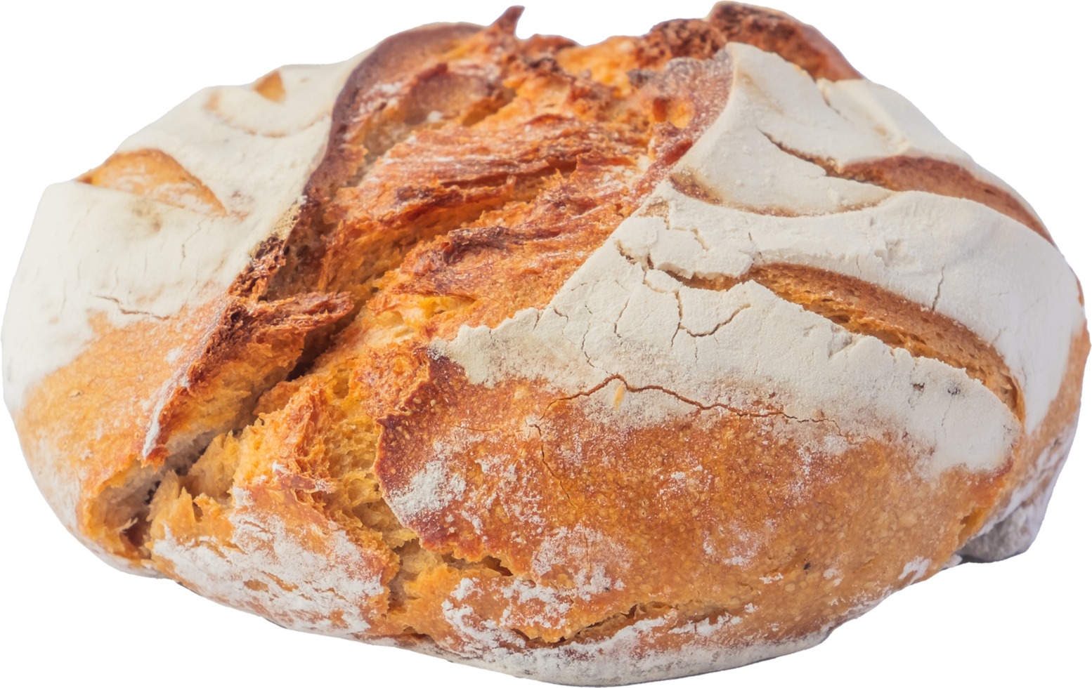 cutout sourdough bread on transparent background. png
