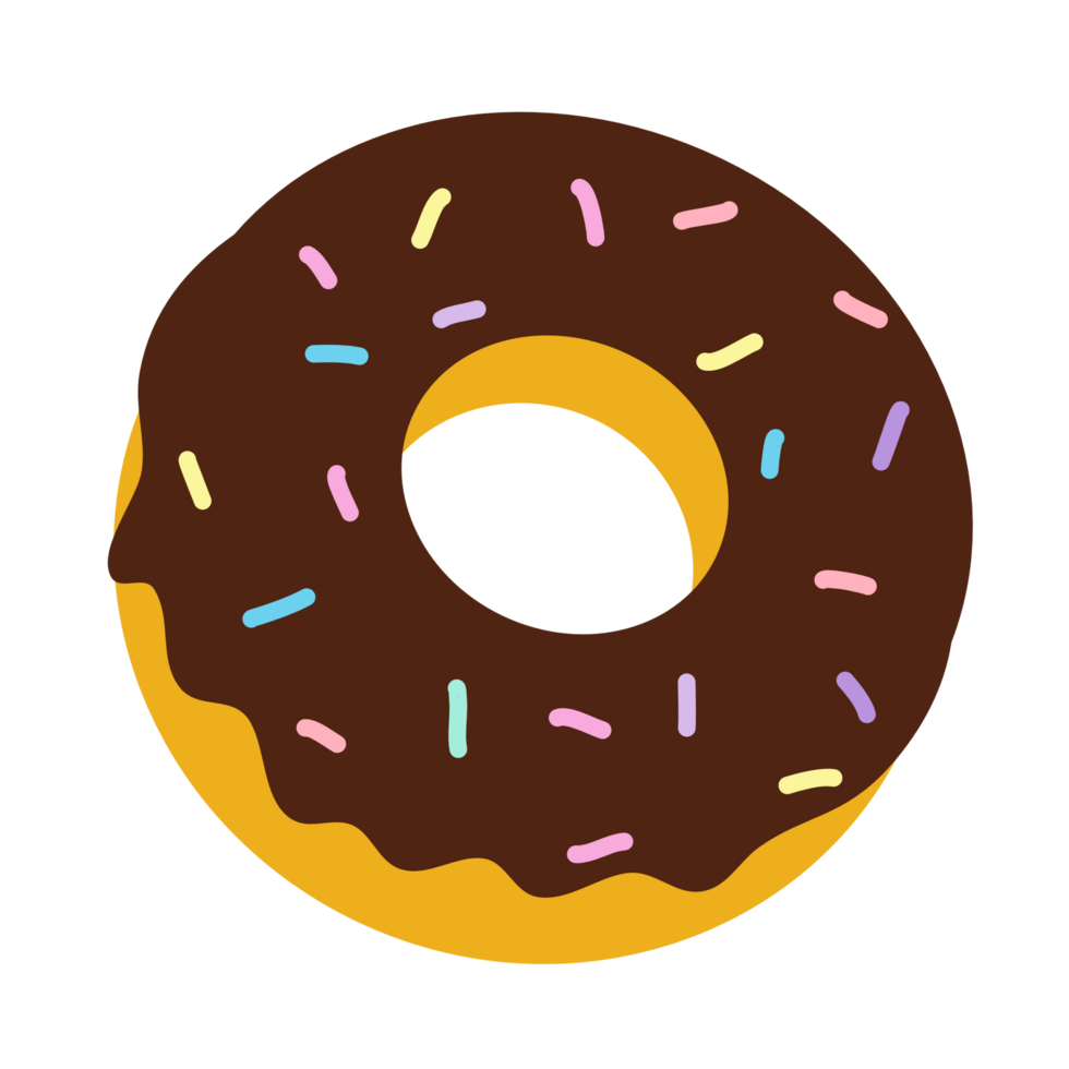 chocolade donut hagelslag suikervlokken png-bestand png