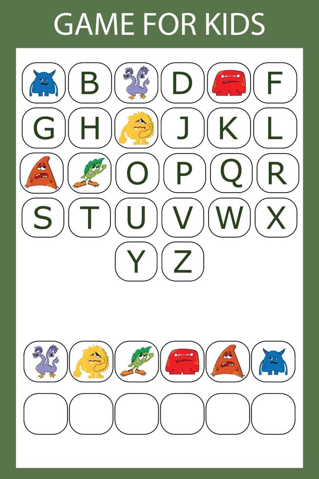 Educational game for children, kids. . Game learning math, counting game. Vector illustration for print, page