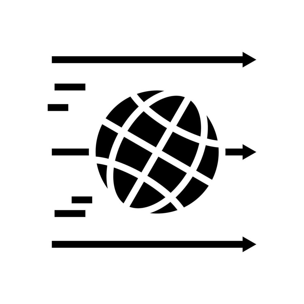 world linear economy glyph icon vector illustration