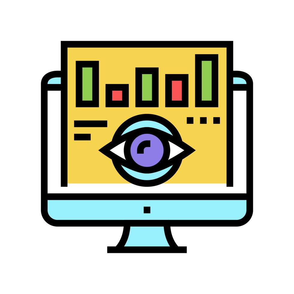vision market infographic color icon vector illustration