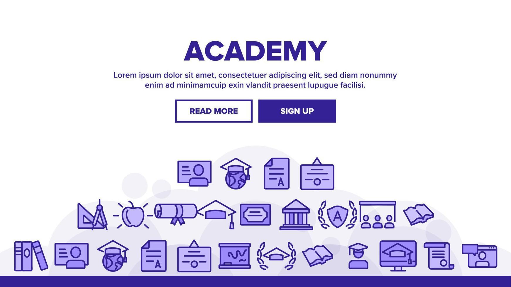 Academy Study Landing Header Vector