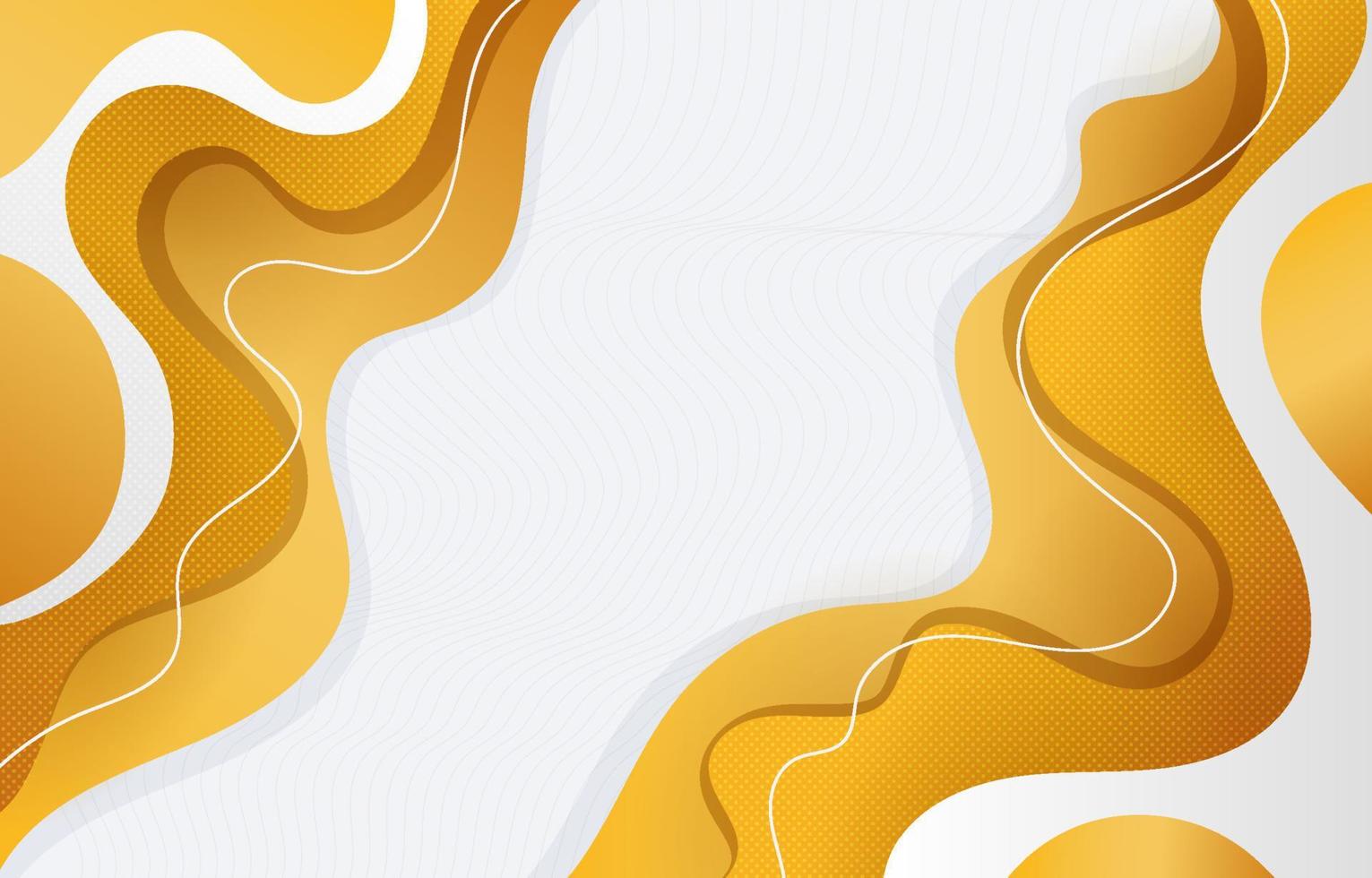 Gradient Wavy White and Golden Concept vector