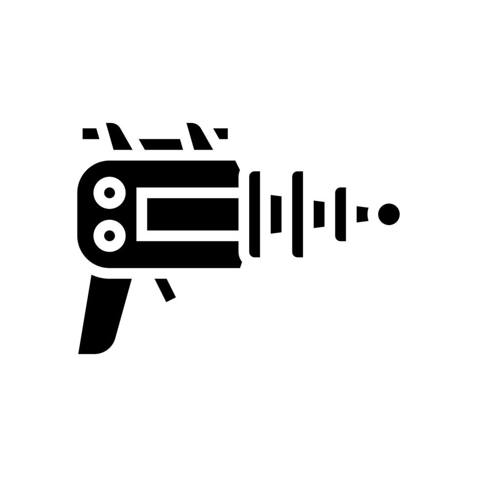 futuristic weapon geek glyph icon vector illustration