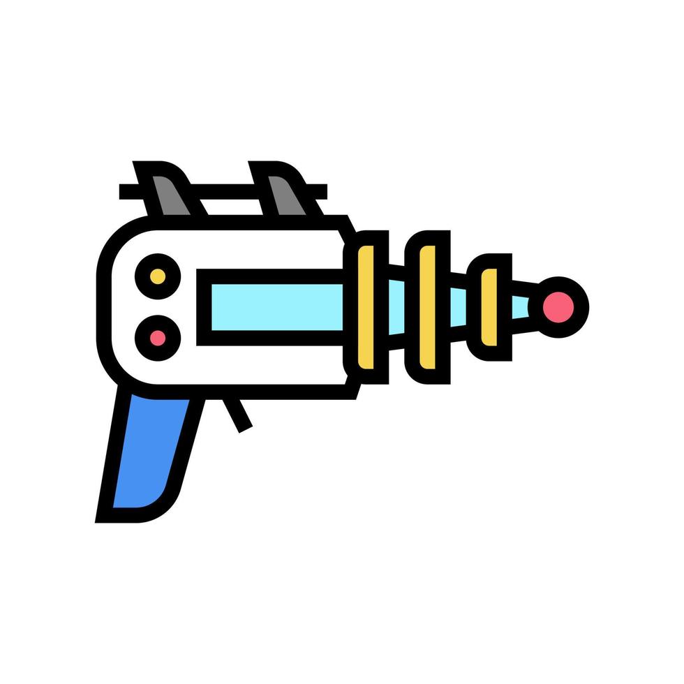 arma futurista geek color icono vector ilustración