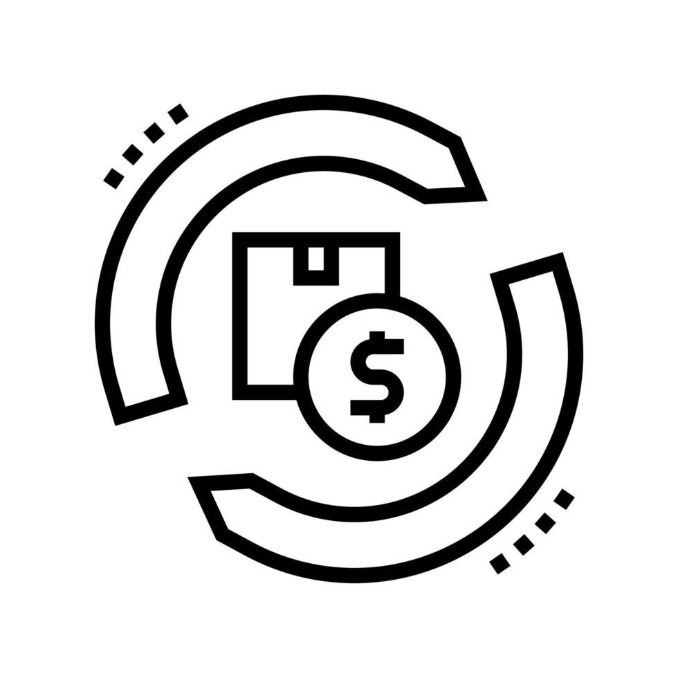 import and export package line icon vector illustration