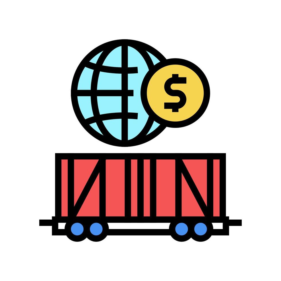 train transportation color icon vector flat illustration