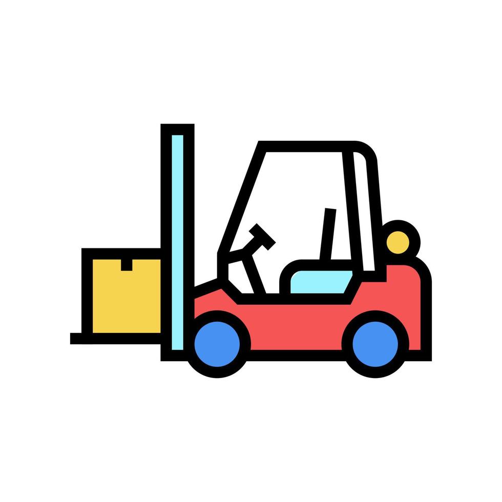 loader cart color icon vector flat illustration