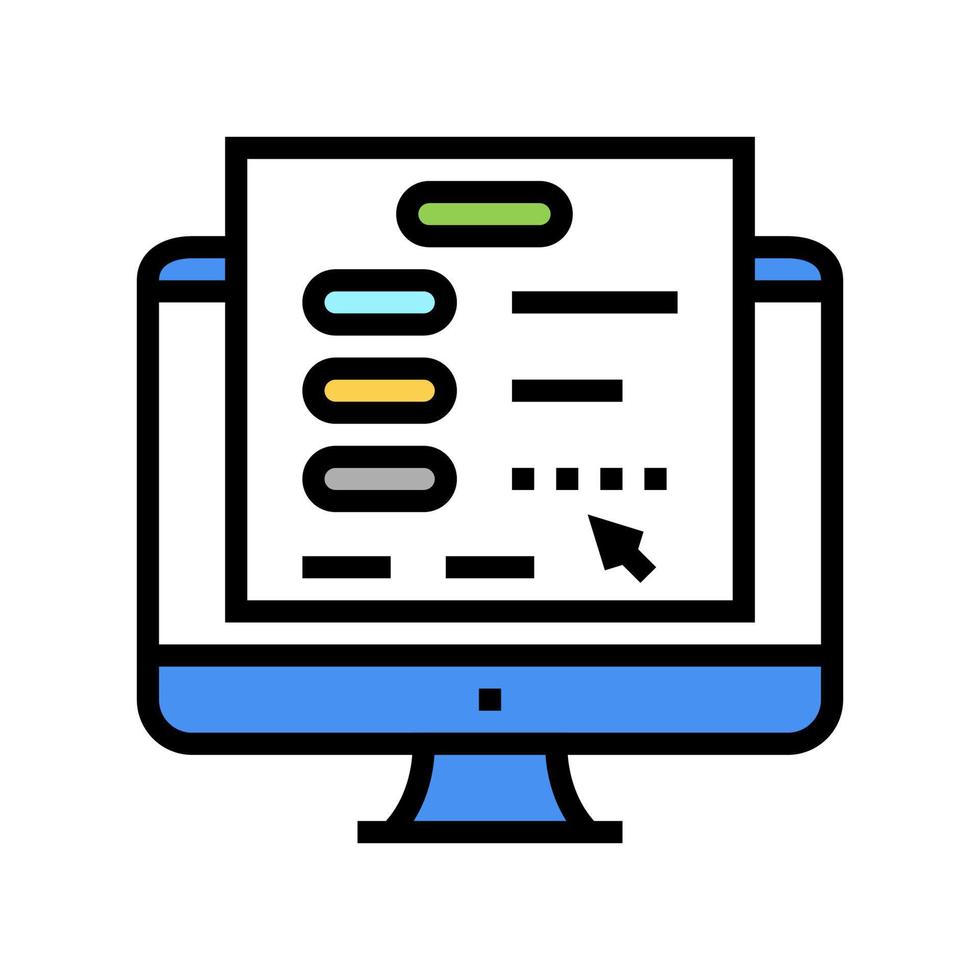 online authentication color icon vector illustration sign