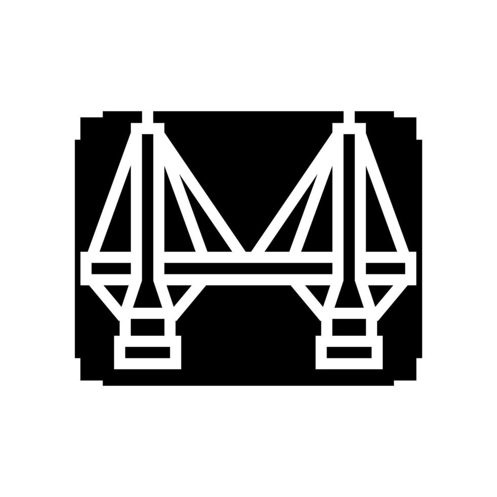 bridge modeling glyph icon vector illustration sign
