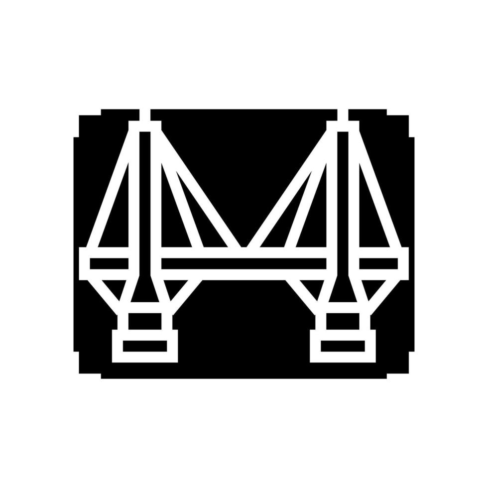 bridge modeling glyph icon vector illustration sign