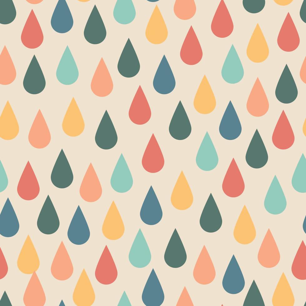 Colorful drops, seamless vector pattern