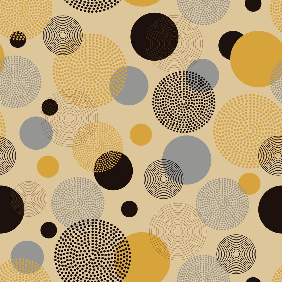 Abstract circles, seamless pattern vector