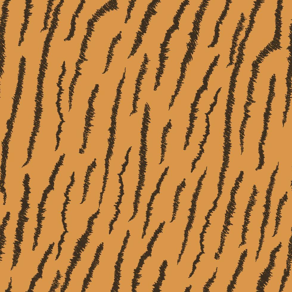 patrón textura tigre naranja raya repetido sin costura negro selva safari vector