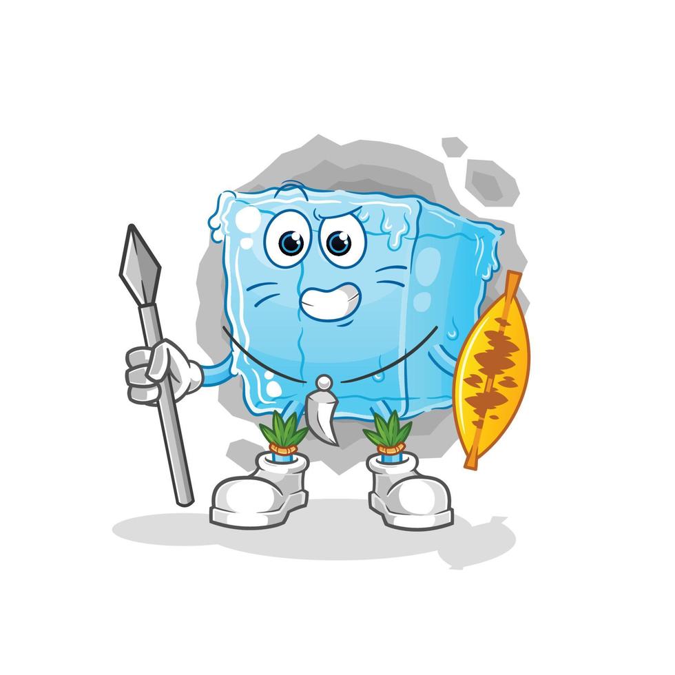 vector de dibujos animados de cubo de hielo