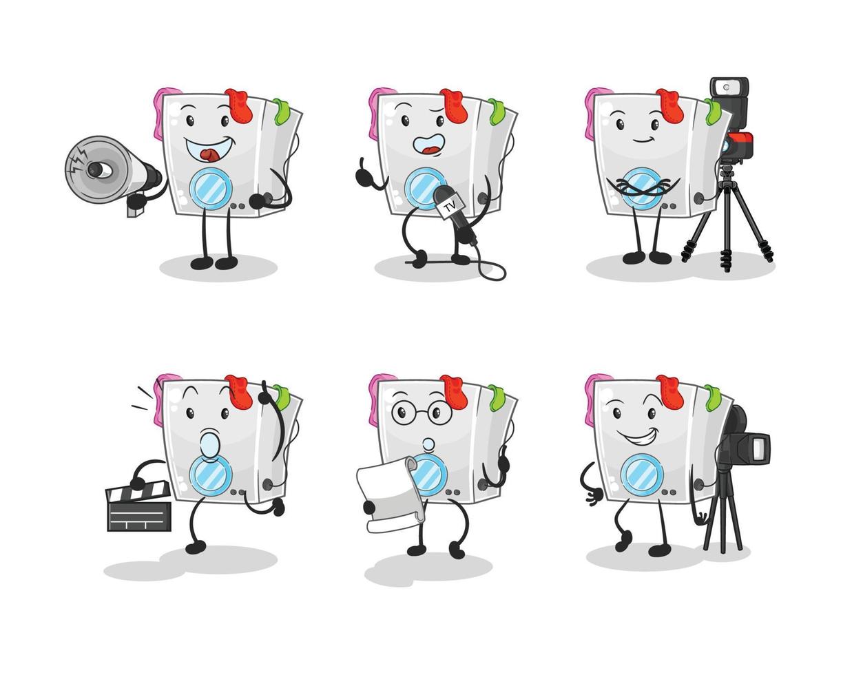 washing machine vector cartoon