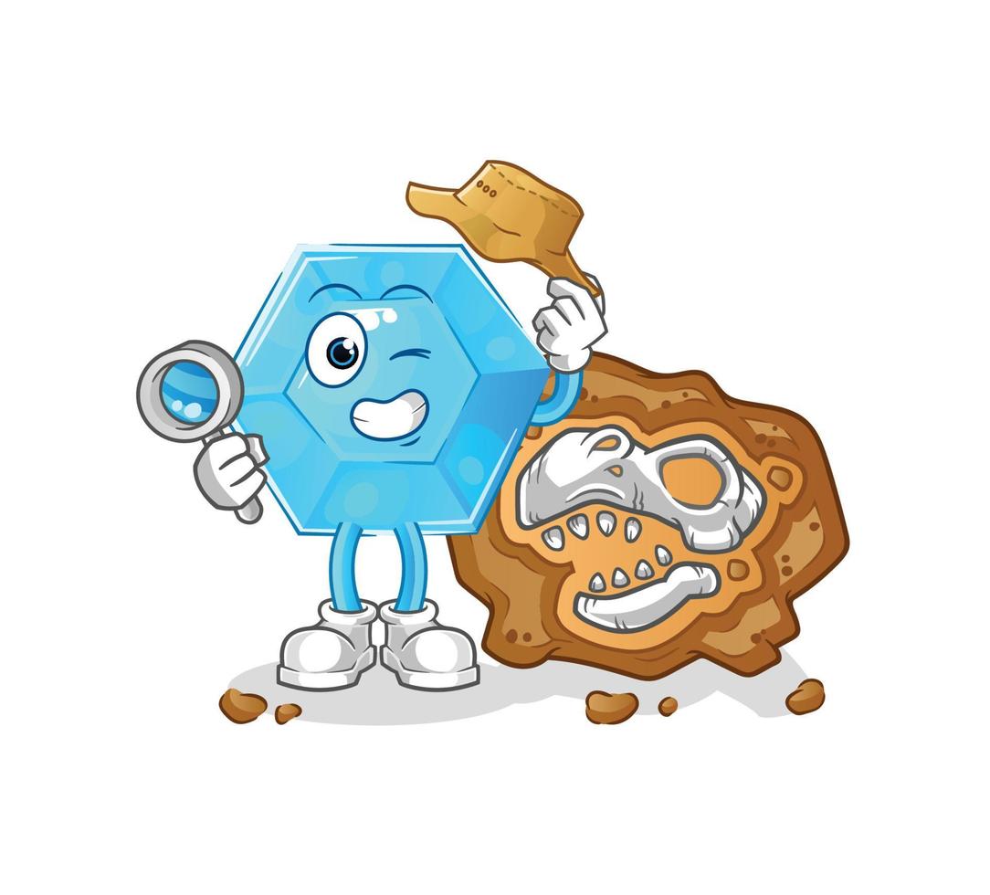 blue diamond mascot vector