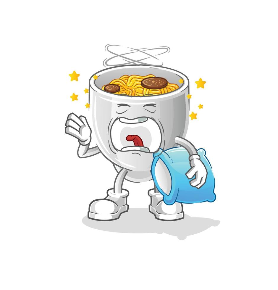 a bowl of noodle vector