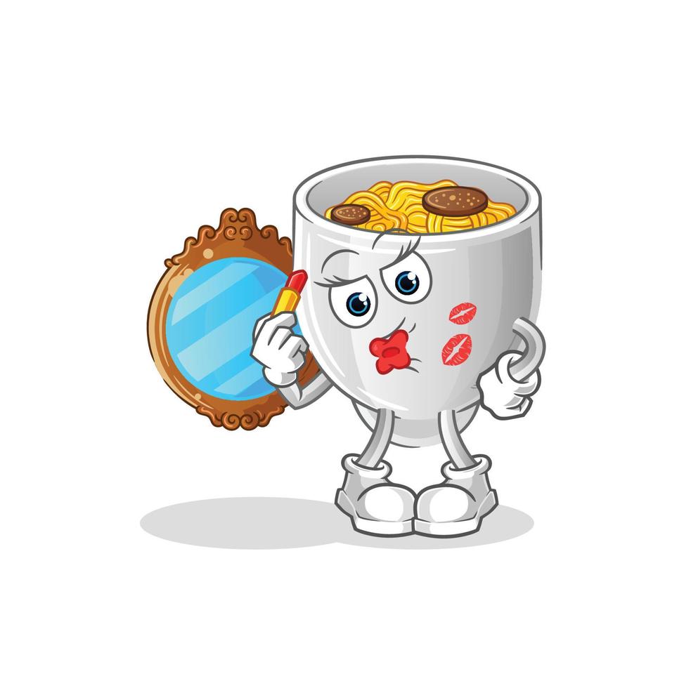 a bowl of noodle vector