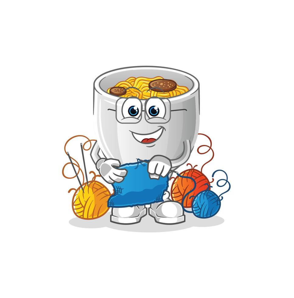 a bowl of noodle vector