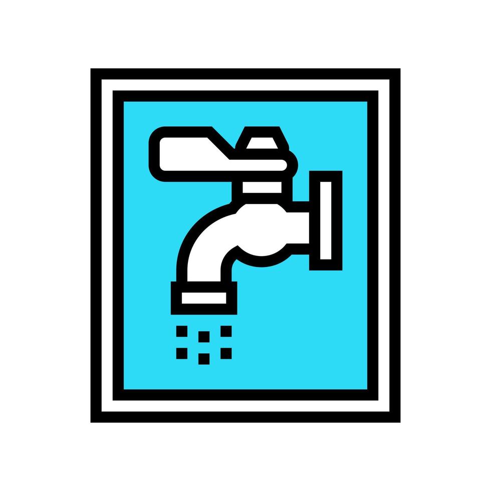 water sign color icon vector color illustration