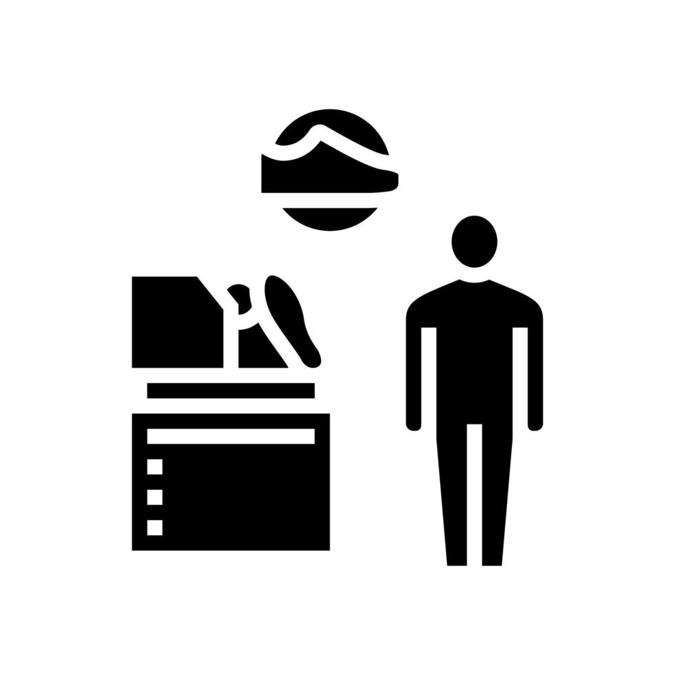 shoes make equipment control glyph icon vector illustration