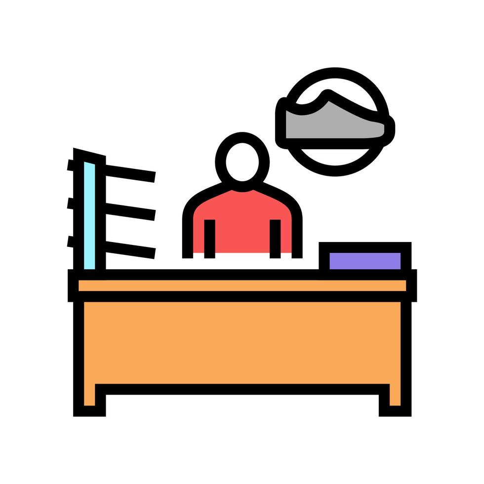 shoes seller color icon vector color illustration