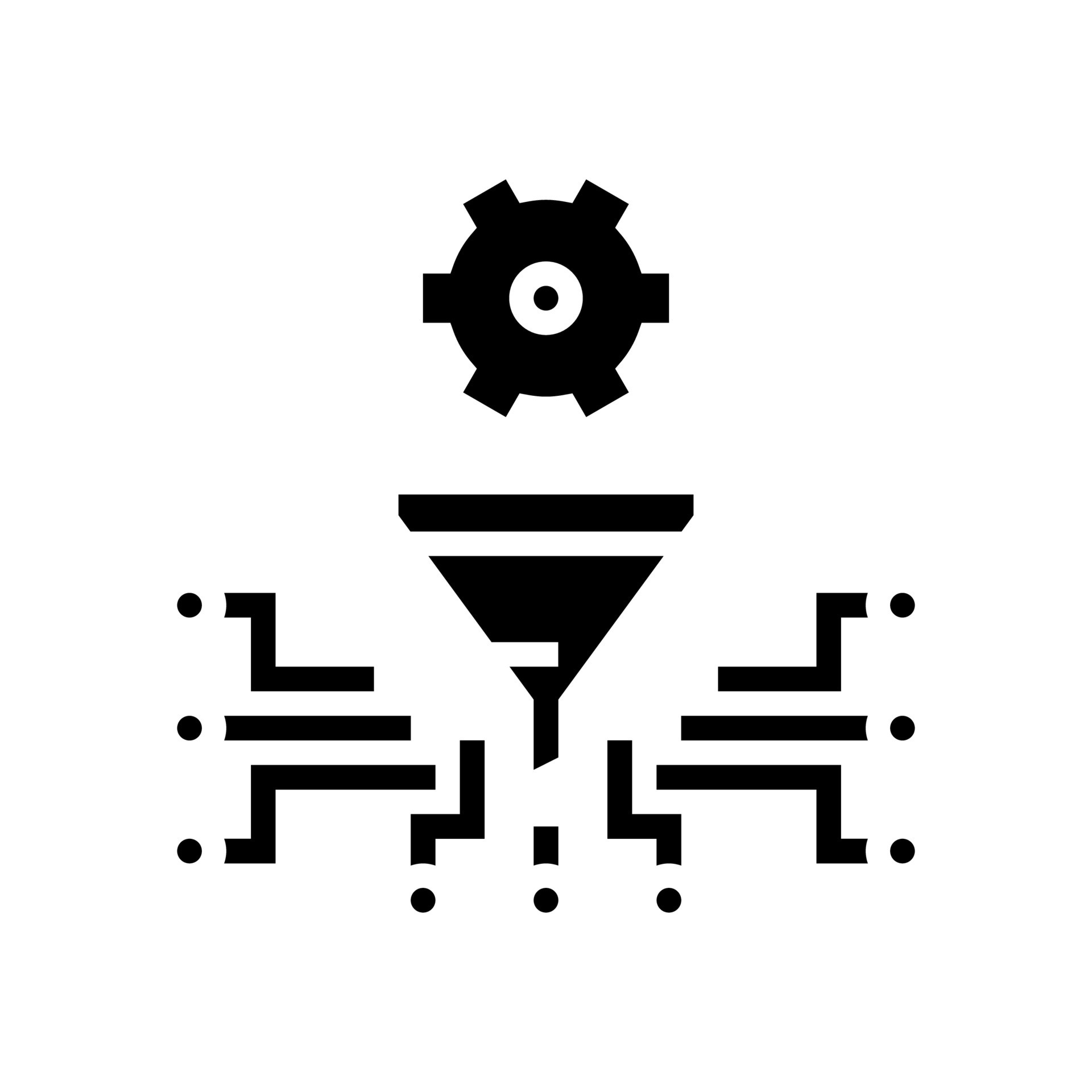 work process filtration glyph icon vector illustration 10173718 Vector ...