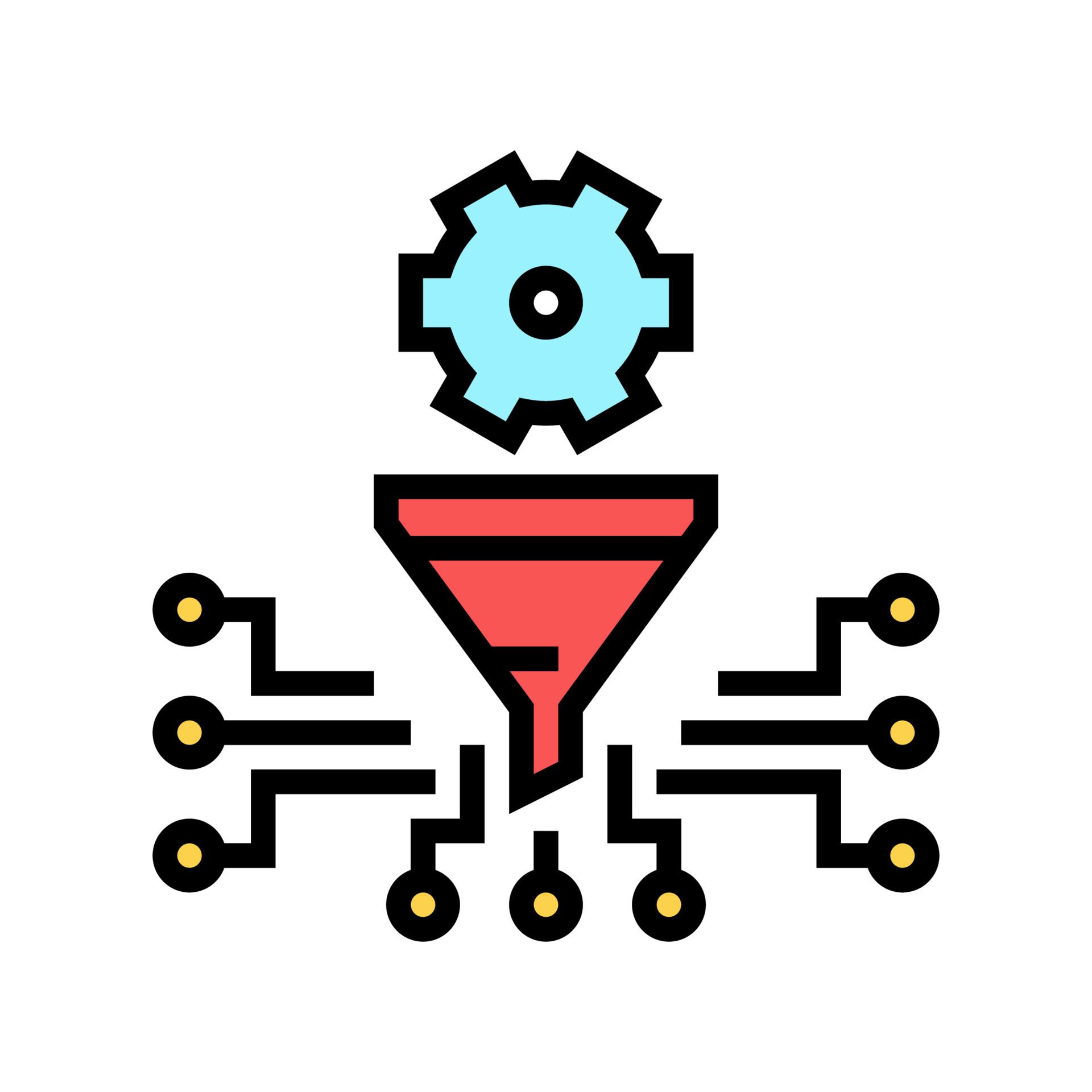 work process filtration color icon vector illustration 10173726 Vector ...