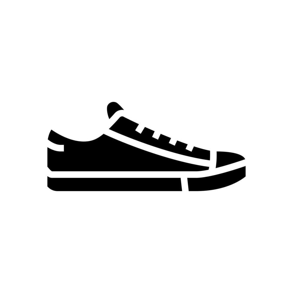 sneakers shoe glyph icon vector black illustration