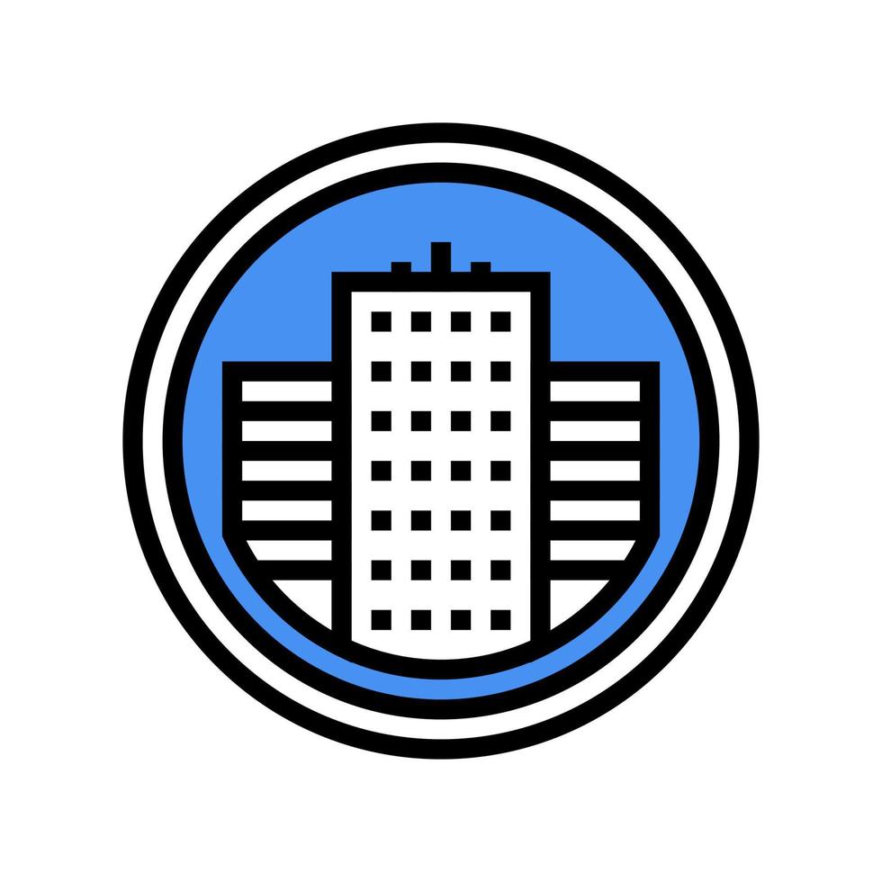city business center sign color icon vector illustration