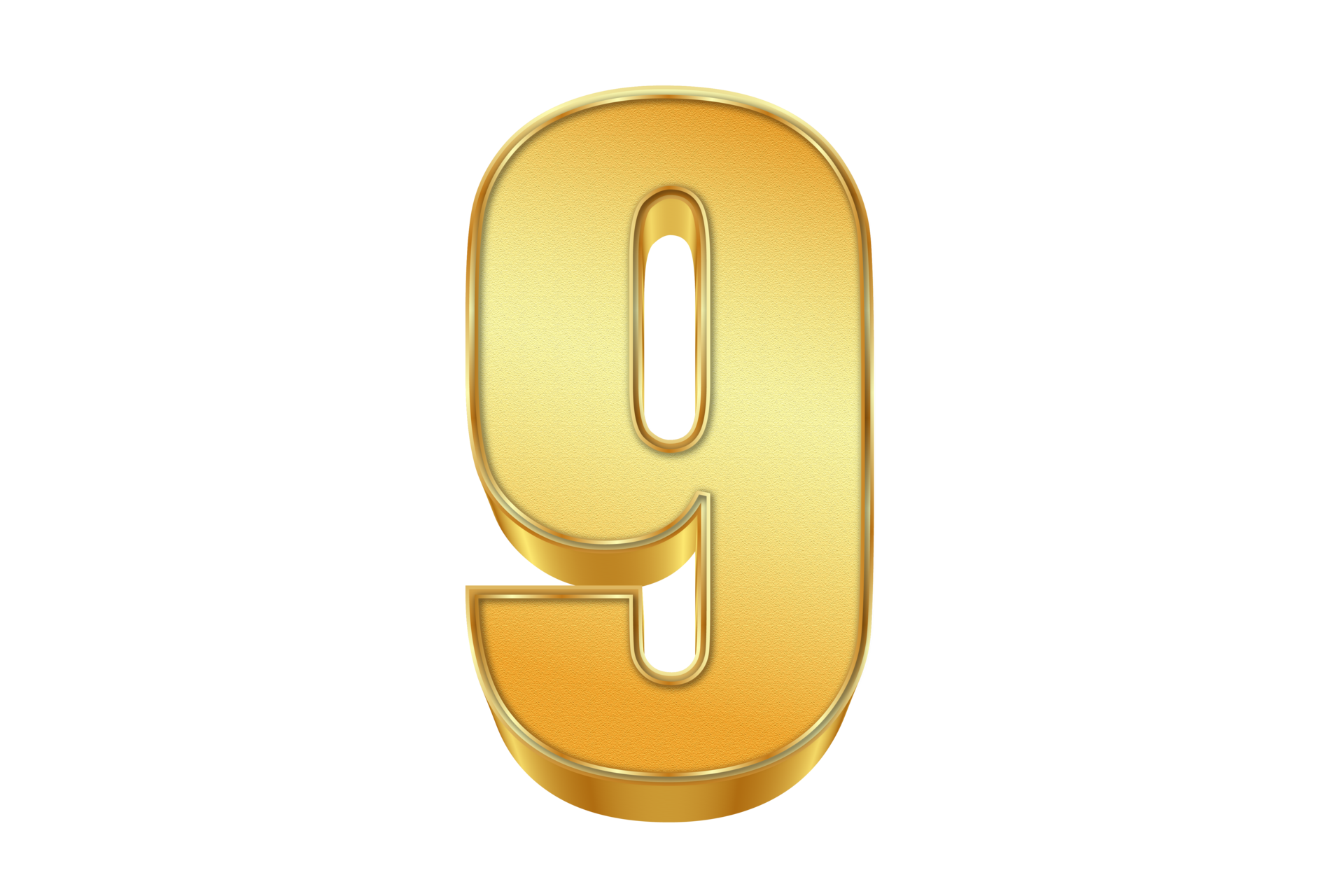Numbers written in gold style in png format 10174185 png