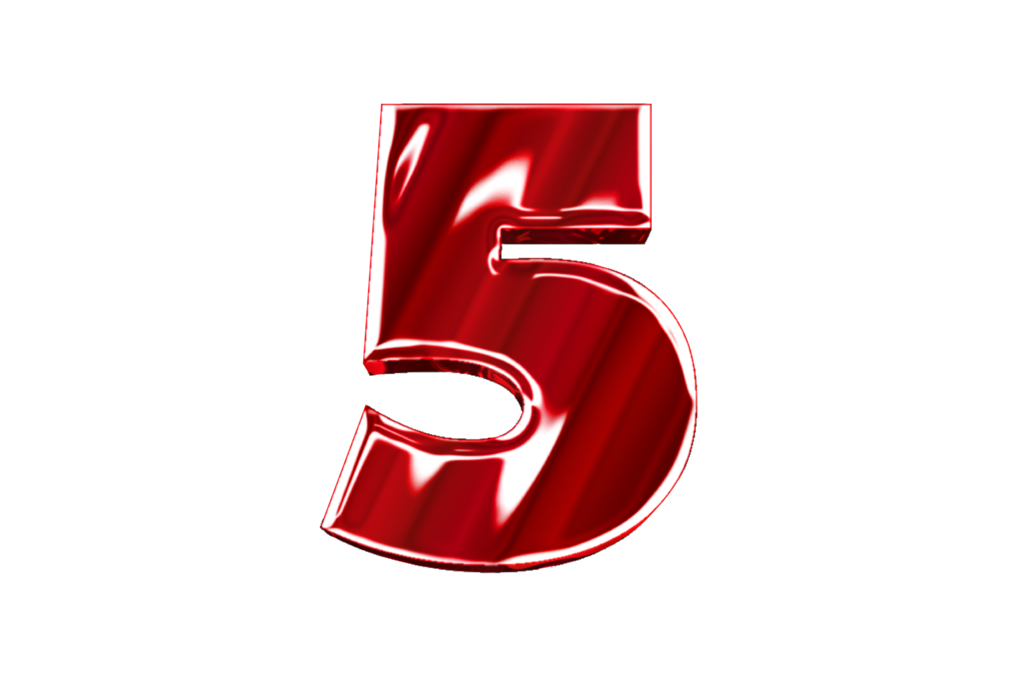 3D PNG number, 3D text effect