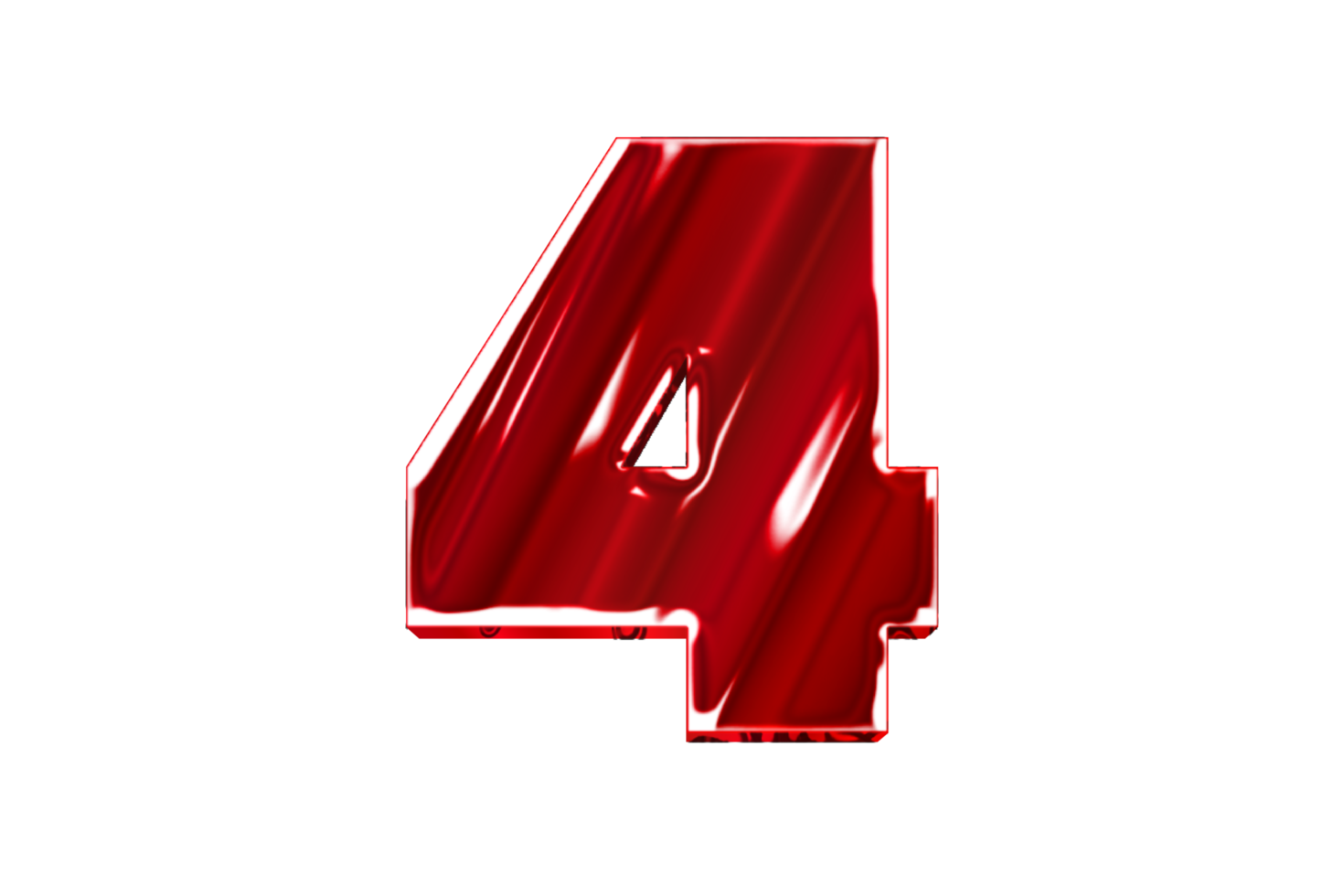 3D PNG number, 3D text effect