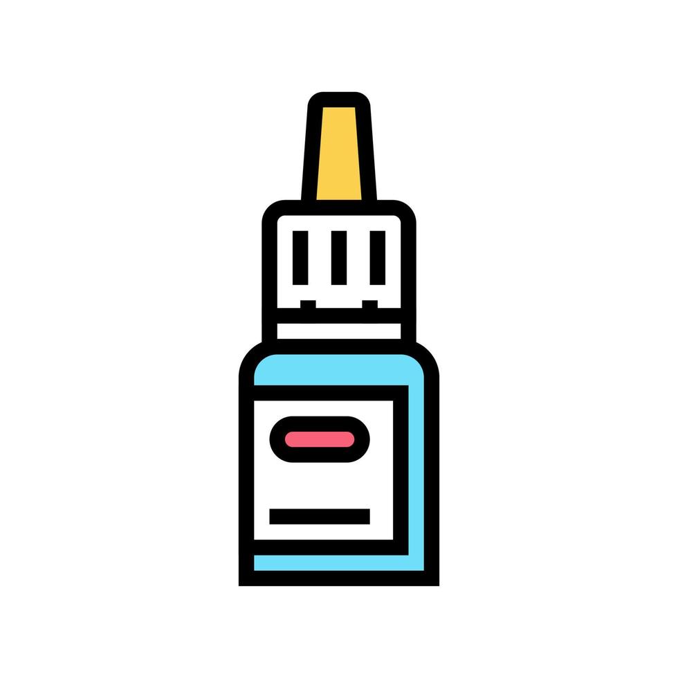 medicina gotas botella color icono vector ilustración