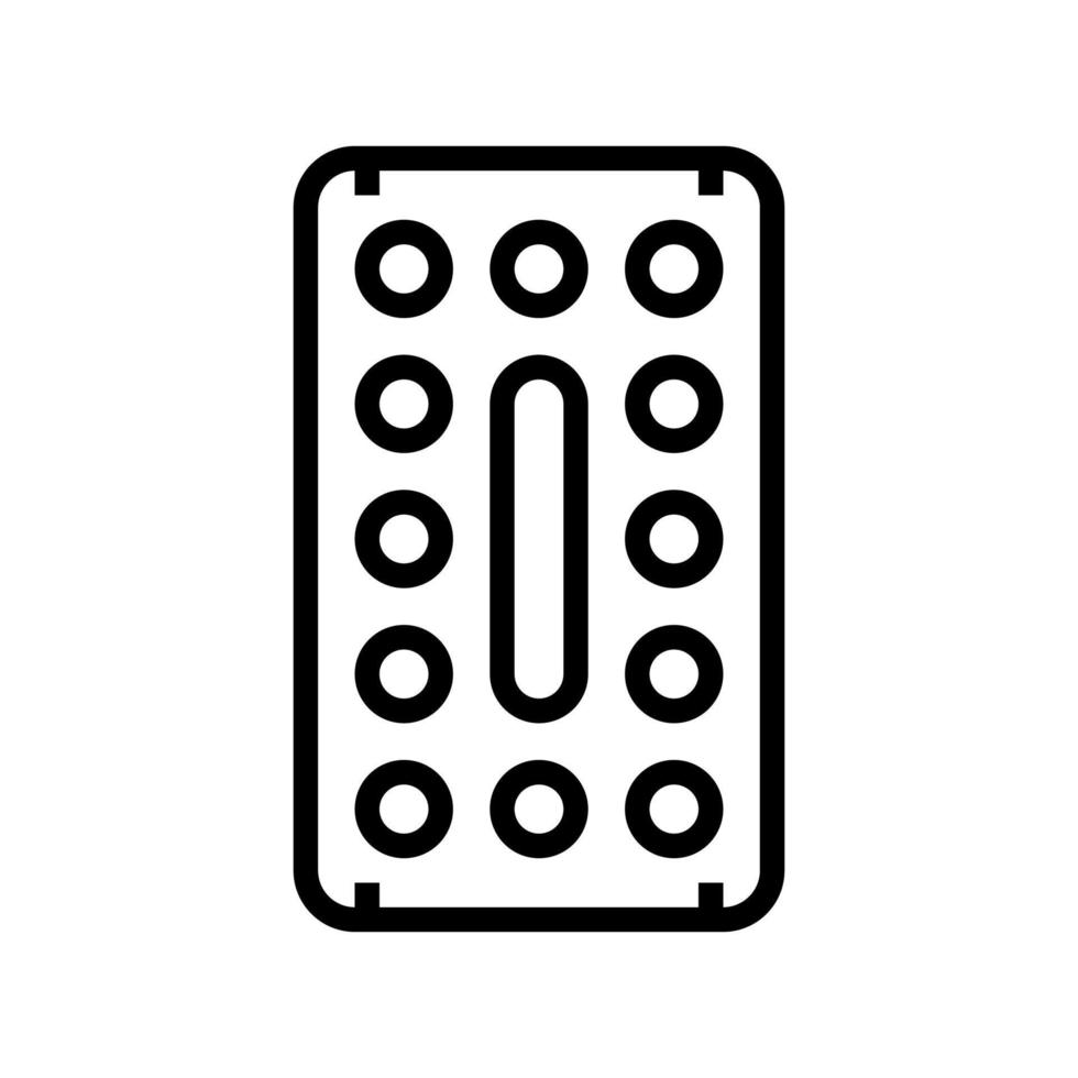 medicine pills package line icon vector illustration