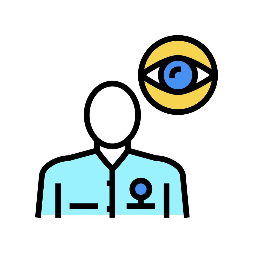 oftalmología médico especialista color icono vector ilustración